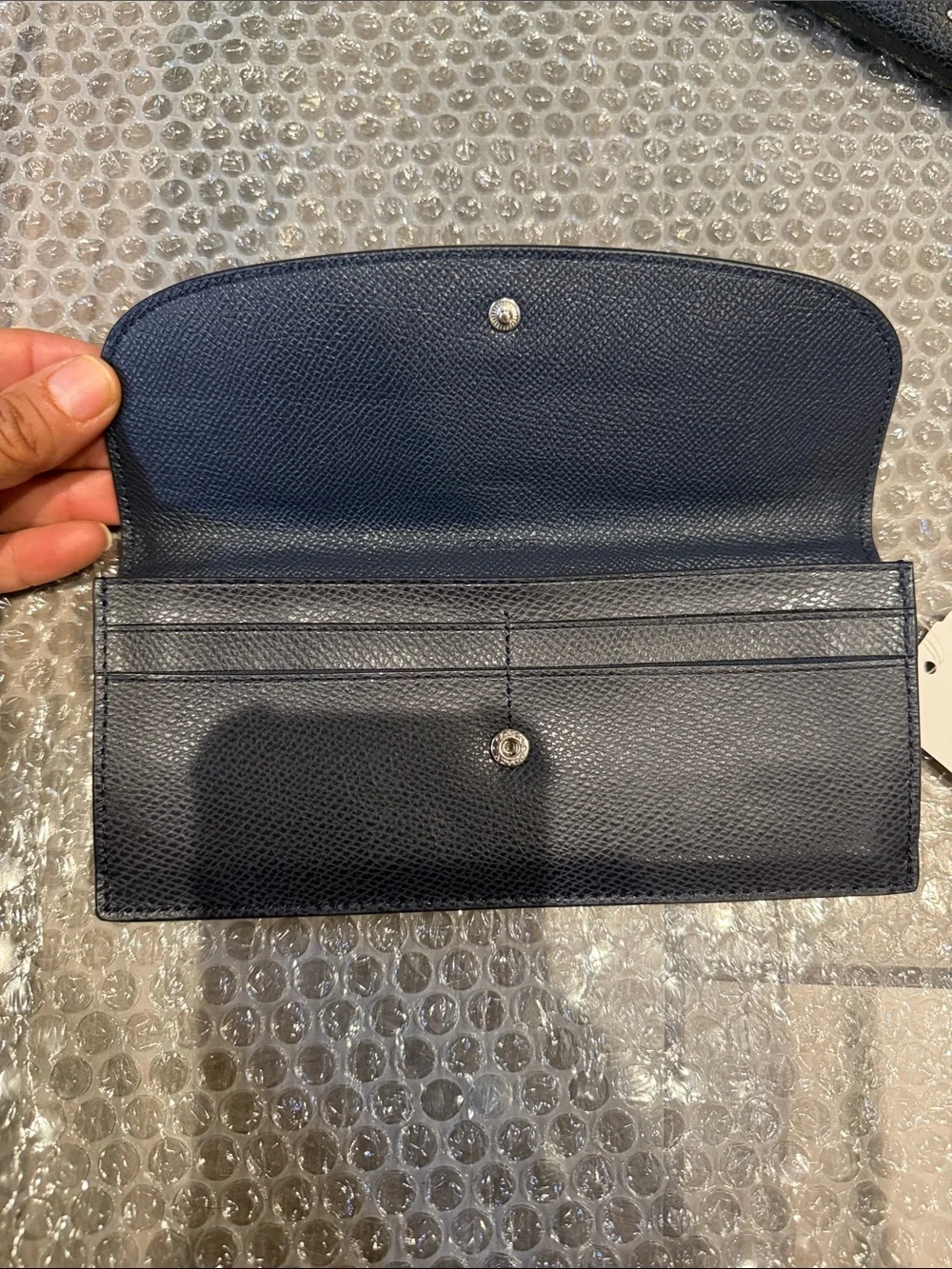 Coach Two-Tone Blue and navy blue Leather Card Holder